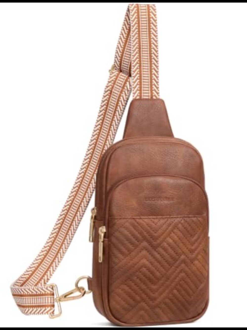 Quilted Leather Crossbody Sling Bag for Women